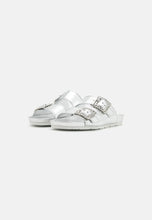 Load image into Gallery viewer, Kennel &amp; Schmenger Nappa Silver Sandals
