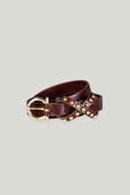 Load image into Gallery viewer, Luisa Cerano Belt with Stud Detail in Brown
