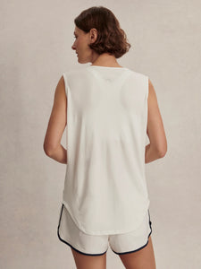 Varley Nolan Seamless Longline Tee in White