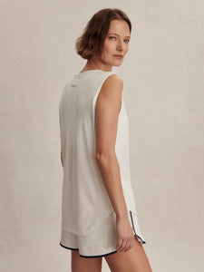 Varley Nolan Seamless Longline Tee in White