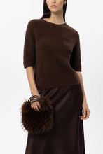 Load image into Gallery viewer, luisa Cerano Boho Bag in Faux Fur in Marone
