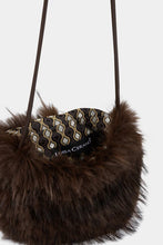 Load image into Gallery viewer, luisa Cerano Boho Bag in Faux Fur in Marone
