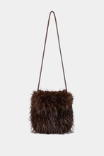 Load image into Gallery viewer, luisa Cerano Boho Bag in Faux Fur in Marone
