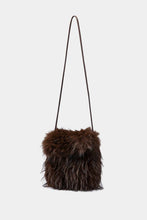 Load image into Gallery viewer, luisa Cerano Boho Bag in Faux Fur in Marone
