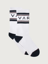 Load image into Gallery viewer, Varley Astley Active Socks in White/Blue Nights
