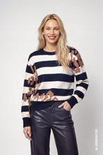 Load image into Gallery viewer, Monari Navy Striped Sweater
