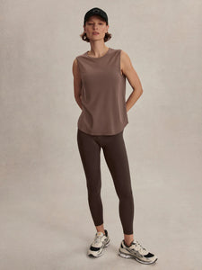 Varley Nolan Seamless Longline Tank in Coffee Quartz