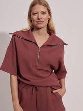 Load image into Gallery viewer, Varley Willow Short Sleeve Half Zip in Apple Butter
