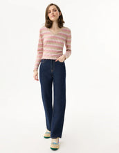 Load image into Gallery viewer, Leo &amp; Ugo V-Sweater Pink/Beige
