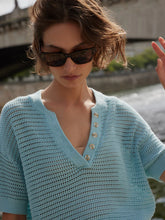 Load image into Gallery viewer, Varley Callie Knit Jumper in Porcelain Blue
