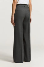 Load image into Gallery viewer, Peserico Wool Gabardine Palazzo Trousers in Eclipse Gray
