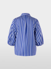 Load image into Gallery viewer, MarcCain Striped Cotton Blouse in Blue
