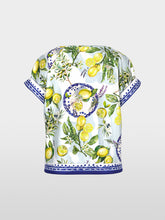 Load image into Gallery viewer, MarcCain Crew-Neck Blouse with Mediterranean Print
