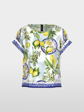 Load image into Gallery viewer, MarcCain Crew-Neck Blouse with Mediterranean Print

