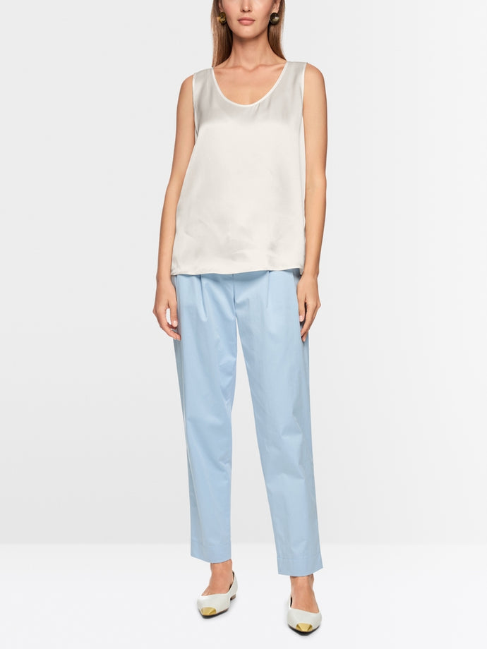 Marc Cain Silk Top with Round Neck