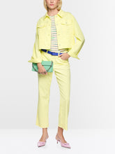Load image into Gallery viewer, MarcCain Short Stretch Denim Jacket in Deep Limonella
