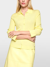 Load image into Gallery viewer, MarcCain Ribbed Stretch Cardigan in Deep Limonella
