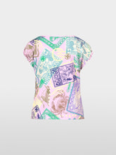 Load image into Gallery viewer, MarcCain Stretch Shirt with Stamp Print in Pink Tulle
