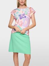Load image into Gallery viewer, MarcCain Stretch Shirt with Stamp Print in Pink Tulle
