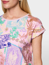 Load image into Gallery viewer, MarcCain Stretch Shirt with Stamp Print in Pink Tulle
