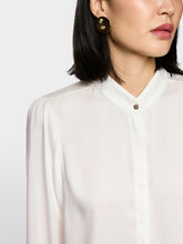 Load image into Gallery viewer, MarcCain Blouse with Lace and Stand-Up Collar in Off-White
