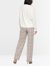Load image into Gallery viewer, MarcCain Blouse with Lace and Stand-Up Collar in Off-White
