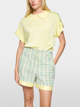 Load image into Gallery viewer, MarcCain Flowing Blouse with Short Sleeves in Deep Limonella
