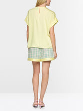 Load image into Gallery viewer, MarcCain Flowing Blouse with Short Sleeves in Deep Limonella
