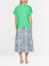 Load image into Gallery viewer, MarcCain Flowing Blouse with Short Sleeves in Bright Jade
