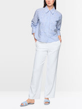 Load image into Gallery viewer, MarcCain Striped Blouse with Floral Detail
