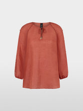 Load image into Gallery viewer, Marccain Blouse in Silk-Linen Blend in Rust Red
