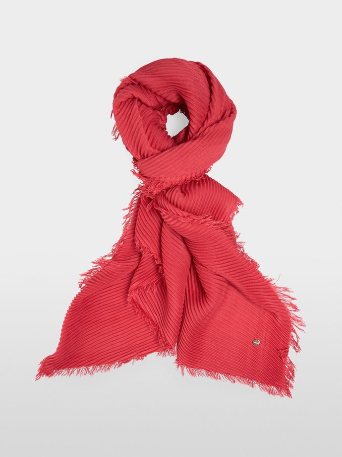 Marc Cain Pleated Scarf with Fringes