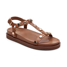 Load image into Gallery viewer, Ash Ugo Studded T-Studded Sandal in Cinnamon
