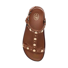 Load image into Gallery viewer, Ash Ugo Studded T-Studded Sandal in Cinnamon
