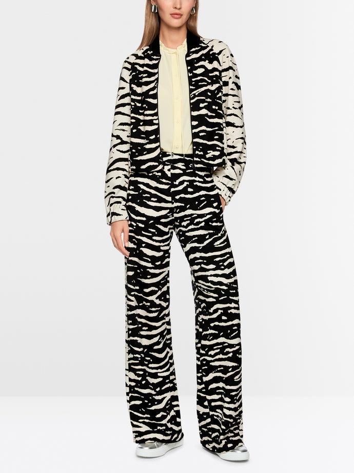 Marc Cain Blouson Jacket with Animal Print