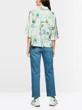 Load image into Gallery viewer, MarcCain 'Rethink Together' Printed Blouse in Skyway New
