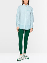 Load image into Gallery viewer, MarcCain Striped Shirt Blouse in Bright Emerald
