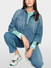 Load image into Gallery viewer, MarcCain Sprty Denim Blouse with Stand-Up Collar
