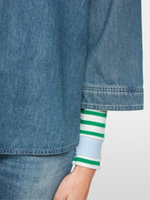 Load image into Gallery viewer, MarcCain Sprty Denim Blouse with Stand-Up Collar
