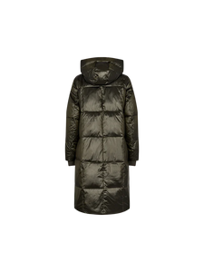 Mos Mosh Nova Metallic Down Coat in Forest Night