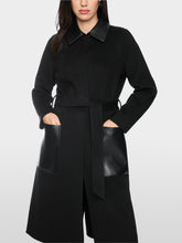 Load image into Gallery viewer, MarcCain Short coat with leather details
