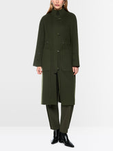 Load image into Gallery viewer, MarcCain Luxury Coat in Forest Night
