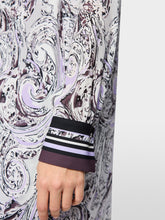 Load image into Gallery viewer, MarcCain Midi dress with graphic print in purple rose
