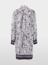 Load image into Gallery viewer, MarcCain Midi dress with graphic print in purple rose
