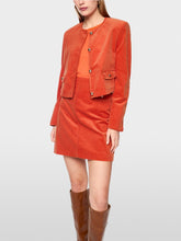 Load image into Gallery viewer, MarcCain Short Jacket with Decorative Buttons in Tigerlily
