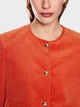 Load image into Gallery viewer, MarcCain Short Jacket with Decorative Buttons in Tigerlily
