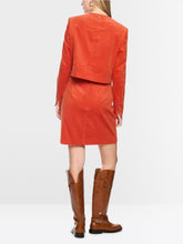 Load image into Gallery viewer, MarcCain Short Jacket with Decorative Buttons in Tigerlily
