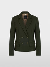 Load image into Gallery viewer, MarcCain Fitted Double-Breated Blazer in Forest Night
