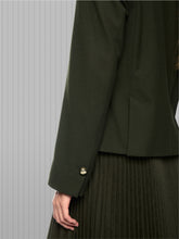 Load image into Gallery viewer, MarcCain Fitted Double-Breated Blazer in Forest Night
