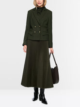 Load image into Gallery viewer, MarcCain Fitted Double-Breated Blazer in Forest Night
